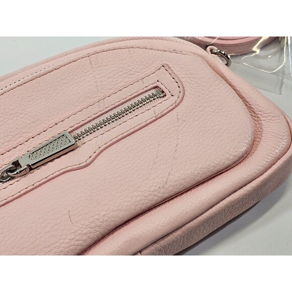 KSD Rebecca Mikoff Pink Crossbody Faux Leather Light Pink Purse Shoulder bag GUC - Picture 10 of 14